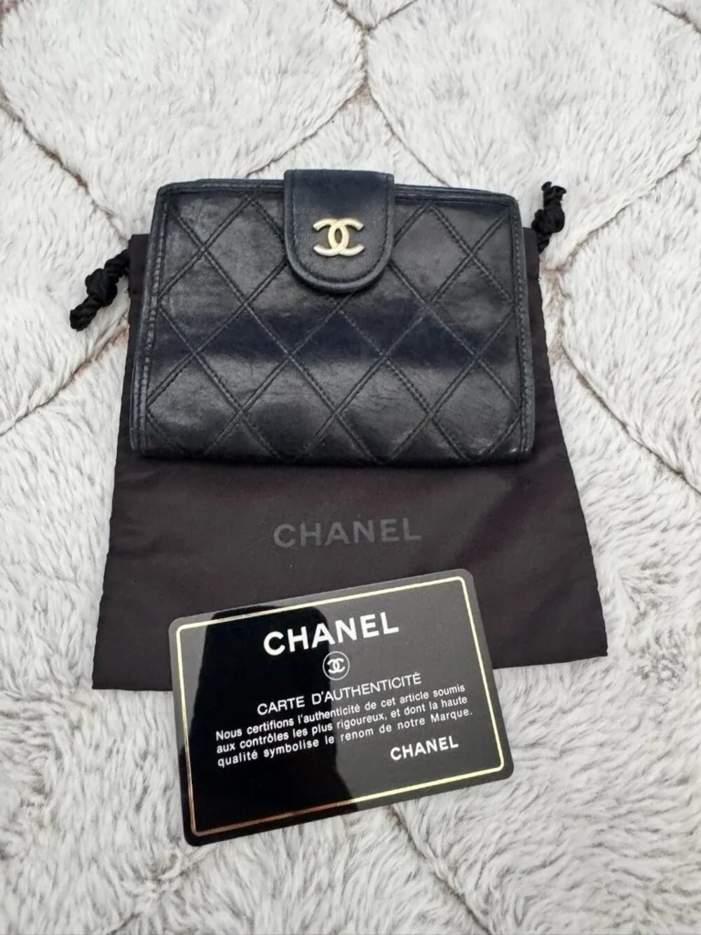 Chanel Timeless CC Lambskin Kisslock Compact Wallet